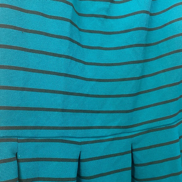 Target Mossimo Supply Co. Fit and Flare Dress (Teal and Navy Blue Stripes) - Picture 3 of 4